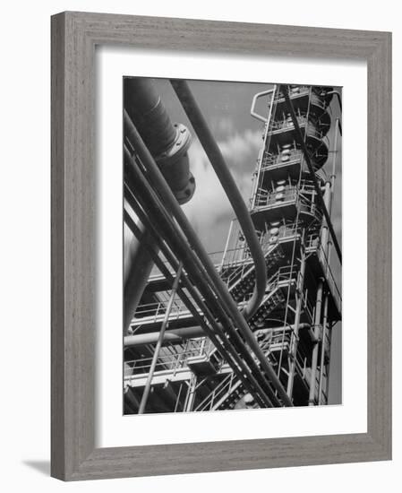 Exterior View of a Refinery and Factory-Andreas Feininger-Framed Photographic Print