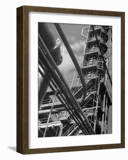 Exterior View of a Refinery and Factory-Andreas Feininger-Framed Photographic Print