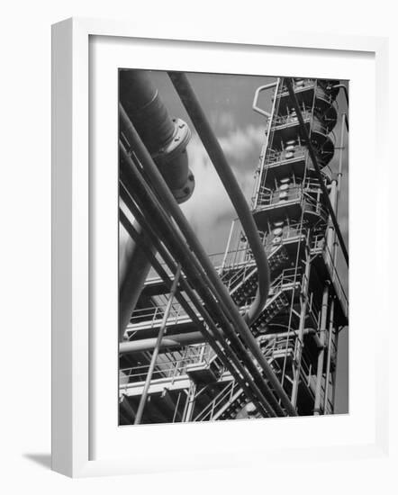 Exterior View of a Refinery and Factory-Andreas Feininger-Framed Photographic Print