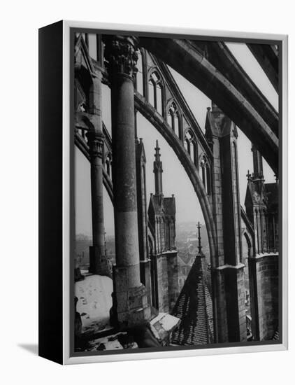 Exterior View of Amiens Cathedral-Nat Farbman-Framed Premier Image Canvas