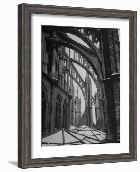 Exterior View of Amiens Cathedral-Nat Farbman-Framed Photographic Print