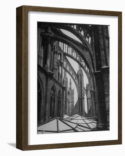 Exterior View of Amiens Cathedral-Nat Farbman-Framed Photographic Print