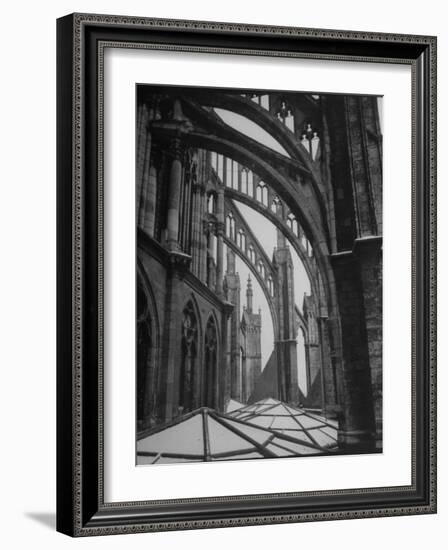 Exterior View of Amiens Cathedral-Nat Farbman-Framed Photographic Print