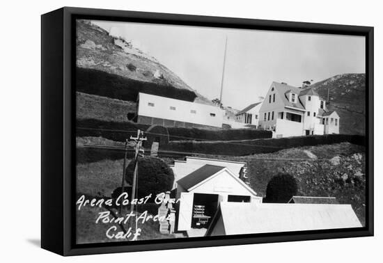 Exterior View of Arena Coast Guard Building - Point Arena, CA-Lantern Press-Framed Stretched Canvas