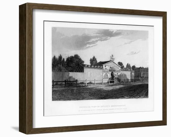 Exterior View of Astley's Amphitheatre in London as it Appeared in 1777-William Capon-Framed Giclee Print