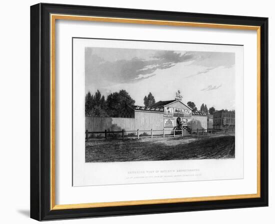 Exterior View of Astley's Amphitheatre in London as it Appeared in 1777-William Capon-Framed Giclee Print