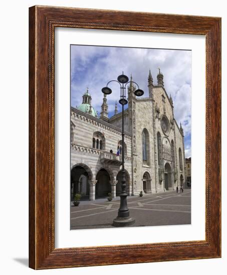 Exterior View of Cathedral in Como Town Centre, Lake Como, Lombardy, Italian Lakes, Italy, Europe-Peter Barritt-Framed Photographic Print