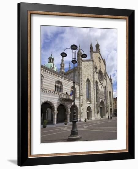 Exterior View of Cathedral in Como Town Centre, Lake Como, Lombardy, Italian Lakes, Italy, Europe-Peter Barritt-Framed Photographic Print