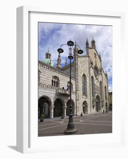 Exterior View of Cathedral in Como Town Centre, Lake Como, Lombardy, Italian Lakes, Italy, Europe-Peter Barritt-Framed Photographic Print