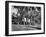 Exterior View of Charles Eames House, Showing How it Nudges into a Hillside-Peter Stackpole-Framed Photographic Print