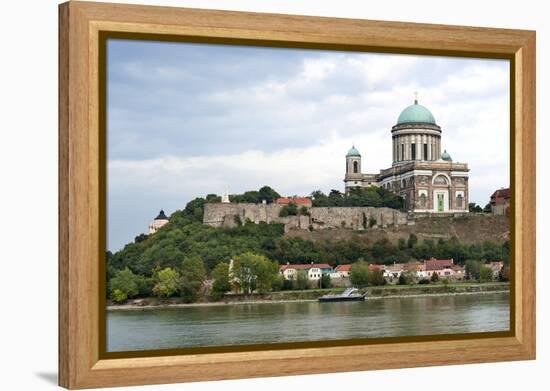 Exterior View of Esztergom Basilica from Danube River-Kimberly Walker-Framed Premier Image Canvas