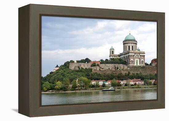 Exterior View of Esztergom Basilica from Danube River-Kimberly Walker-Framed Premier Image Canvas