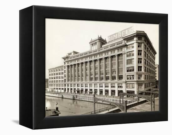 Exterior View of Gimbels Department Store-null-Framed Premier Image Canvas