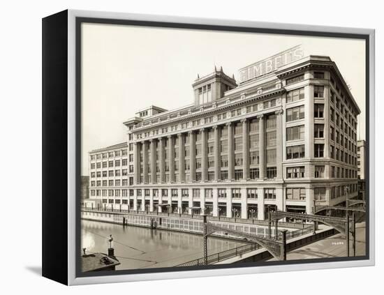 Exterior View of Gimbels Department Store-null-Framed Premier Image Canvas