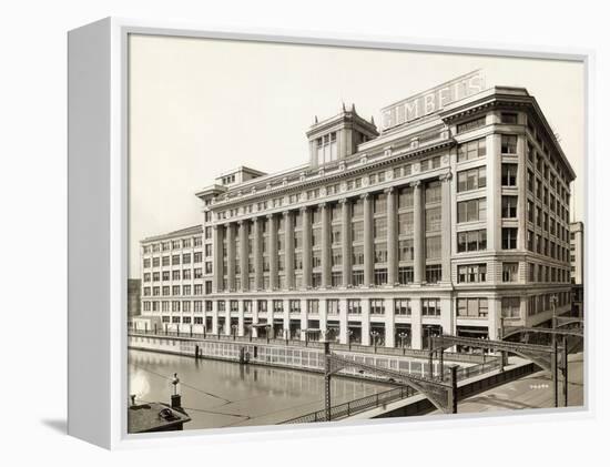 Exterior View of Gimbels Department Store-null-Framed Premier Image Canvas