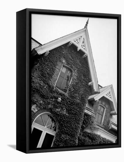 Exterior View of Ivy-Covered Brick House, Ustasia, in the Hudson River Valley-Margaret Bourke-White-Framed Premier Image Canvas