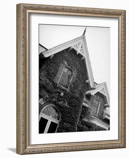 Exterior View of Ivy-Covered Brick House, Ustasia, in the Hudson River Valley-Margaret Bourke-White-Framed Photographic Print