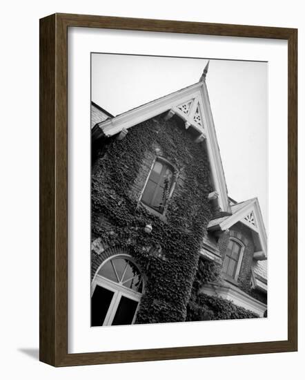 Exterior View of Ivy-Covered Brick House, Ustasia, in the Hudson River Valley-Margaret Bourke-White-Framed Photographic Print