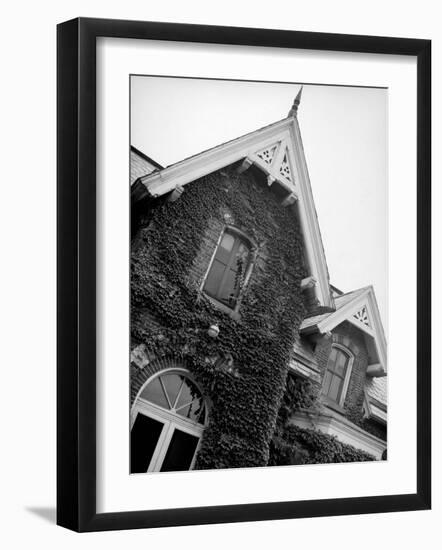 Exterior View of Ivy-Covered Brick House, Ustasia, in the Hudson River Valley-Margaret Bourke-White-Framed Photographic Print