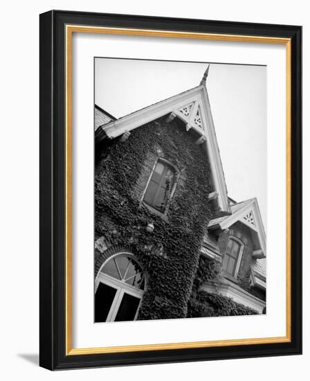 Exterior View of Ivy-Covered Brick House, Ustasia, in the Hudson River Valley-Margaret Bourke-White-Framed Photographic Print