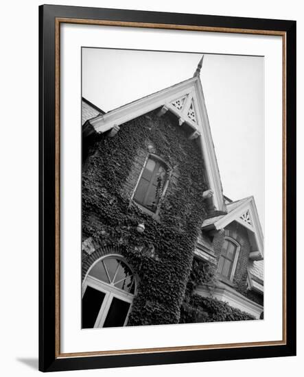 Exterior View of Ivy-Covered Brick House, Ustasia, in the Hudson River Valley-Margaret Bourke-White-Framed Photographic Print