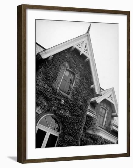 Exterior View of Ivy-Covered Brick House, Ustasia, in the Hudson River Valley-Margaret Bourke-White-Framed Photographic Print