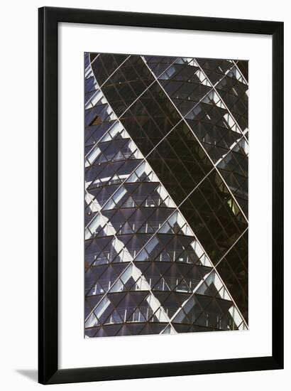 Exterior View of Mirrored Windows of 30 St Mary Axe, Formerly known as Swiss Re Building-null-Framed Giclee Print