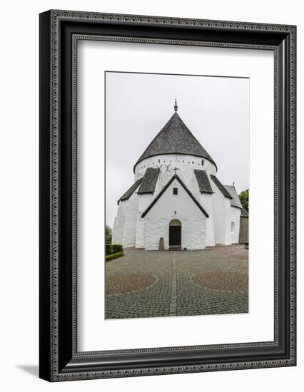 Exterior View of the 13th Century Circular Design Osterlars Church, Bornholm, Denmark-Michael Nolan-Framed Photographic Print