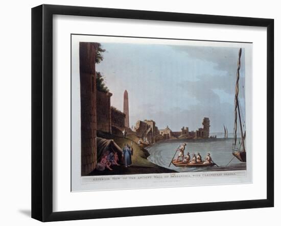 Exterior View of the Ancient Wall of Alexandria, with Cleopatra's Needle, 1802-Thomas Milton-Framed Giclee Print