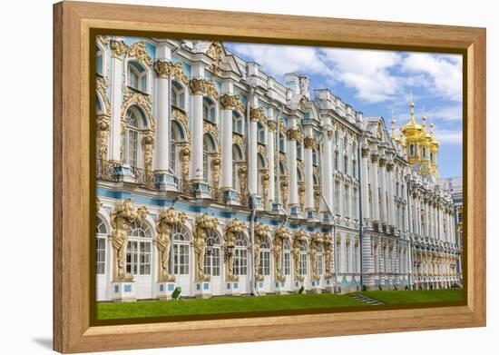 Exterior View of the Catherine Palace, Tsarskoe Selo, St. Petersburg, Russia, Europe-Michael Nolan-Framed Premier Image Canvas