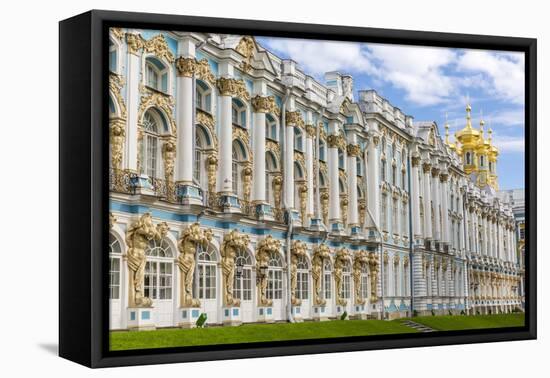 Exterior View of the Catherine Palace, Tsarskoe Selo, St. Petersburg, Russia, Europe-Michael Nolan-Framed Premier Image Canvas