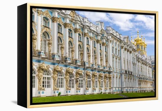 Exterior View of the Catherine Palace, Tsarskoe Selo, St. Petersburg, Russia, Europe-Michael Nolan-Framed Premier Image Canvas