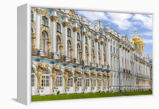 Exterior View of the Catherine Palace, Tsarskoe Selo, St. Petersburg, Russia, Europe-Michael Nolan-Framed Premier Image Canvas