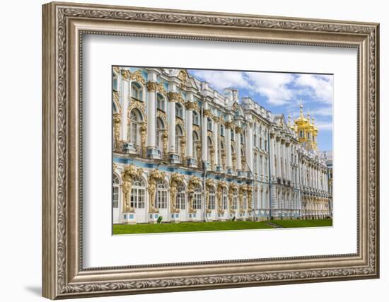 Exterior View of the Catherine Palace, Tsarskoe Selo, St. Petersburg, Russia, Europe-Michael Nolan-Framed Photographic Print