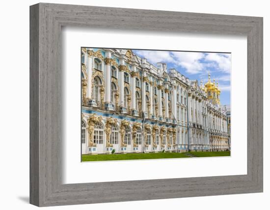 Exterior View of the Catherine Palace, Tsarskoe Selo, St. Petersburg, Russia, Europe-Michael Nolan-Framed Photographic Print