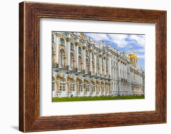 Exterior View of the Catherine Palace, Tsarskoe Selo, St. Petersburg, Russia, Europe-Michael Nolan-Framed Photographic Print