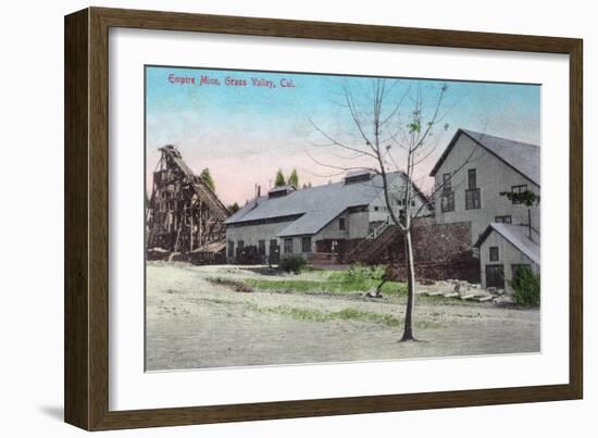 Exterior View of the Empire Mine - Grass Valley, CA-Lantern Press-Framed Art Print