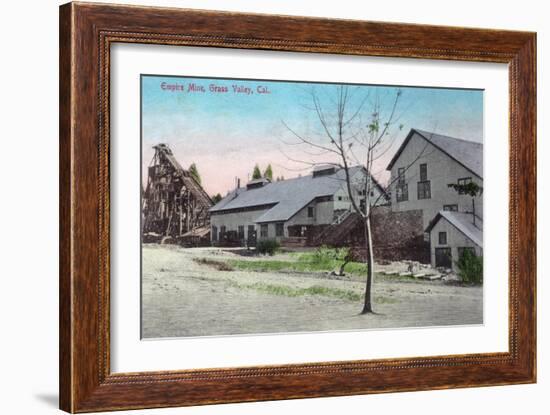 Exterior View of the Empire Mine - Grass Valley, CA-Lantern Press-Framed Art Print
