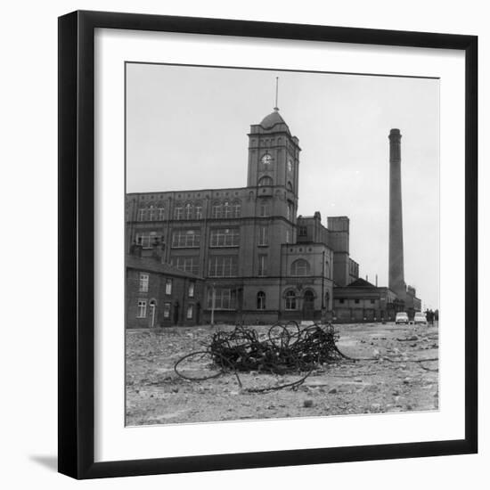 Exterior View of the Firs Mill Textile Factory, Leigh, Lancashire-Henry Grant-Framed Photographic Print