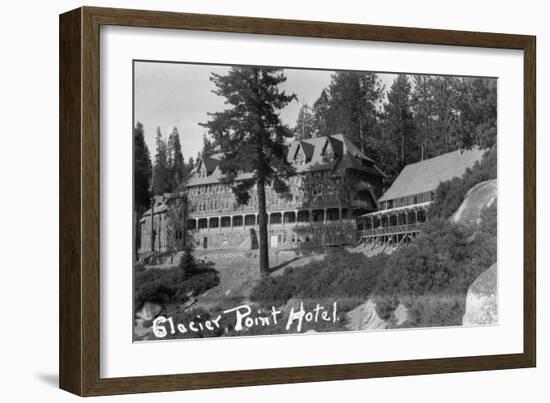 Exterior View of the Glacier Point Hotel - Yosemite National Park, CA-Lantern Press-Framed Art Print