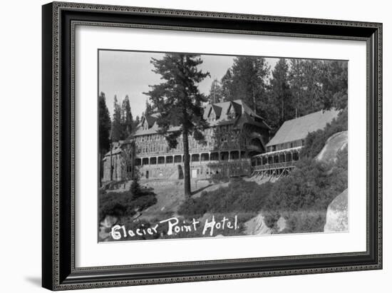 Exterior View of the Glacier Point Hotel - Yosemite National Park, CA-Lantern Press-Framed Art Print