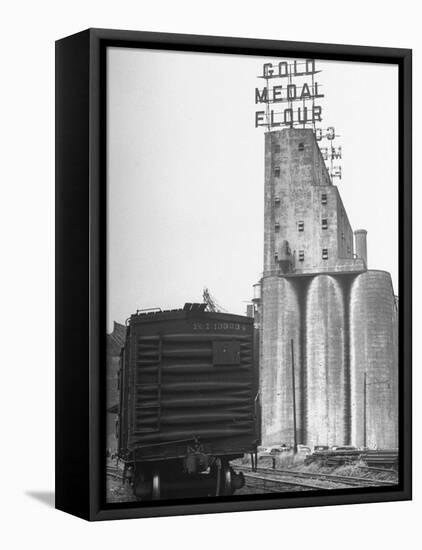Exterior View of the Gold Medal Flour Mill-Wallace Kirkland-Framed Premier Image Canvas