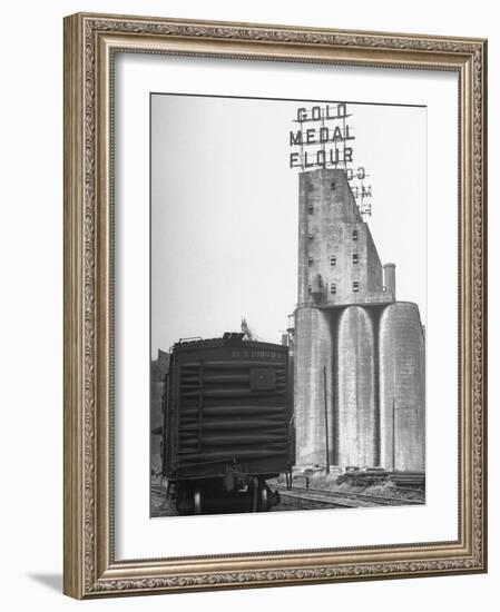 Exterior View of the Gold Medal Flour Mill-Wallace Kirkland-Framed Photographic Print