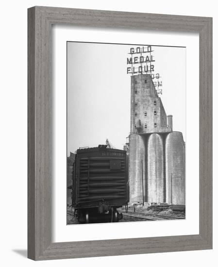 Exterior View of the Gold Medal Flour Mill-Wallace Kirkland-Framed Photographic Print