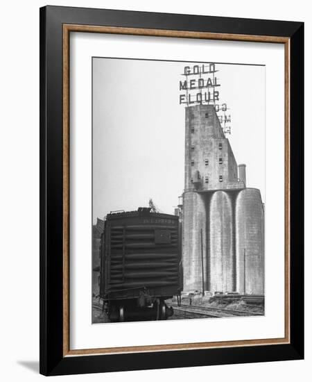 Exterior View of the Gold Medal Flour Mill-Wallace Kirkland-Framed Photographic Print