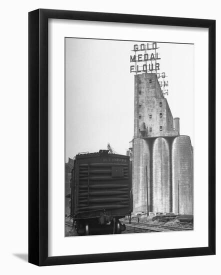 Exterior View of the Gold Medal Flour Mill-Wallace Kirkland-Framed Photographic Print