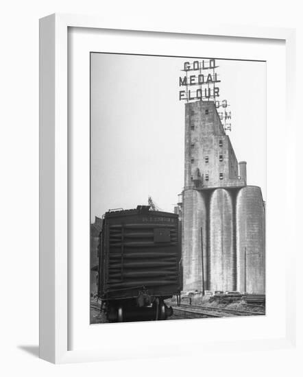 Exterior View of the Gold Medal Flour Mill-Wallace Kirkland-Framed Photographic Print