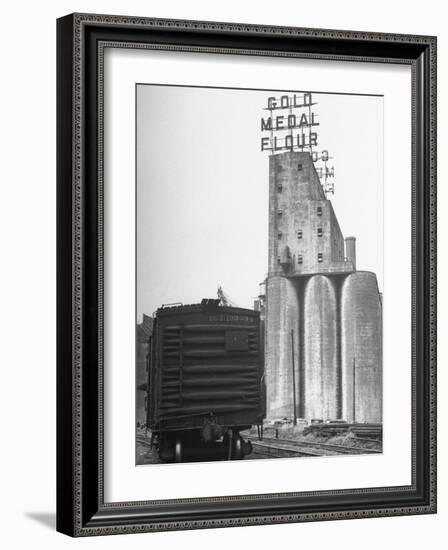 Exterior View of the Gold Medal Flour Mill-Wallace Kirkland-Framed Photographic Print