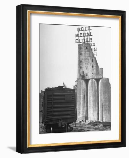 Exterior View of the Gold Medal Flour Mill-Wallace Kirkland-Framed Photographic Print