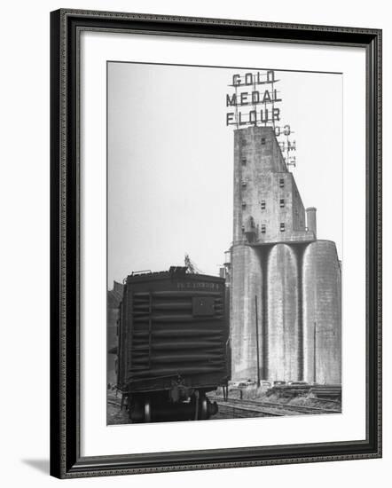 Exterior View of the Gold Medal Flour Mill-Wallace Kirkland-Framed Photographic Print